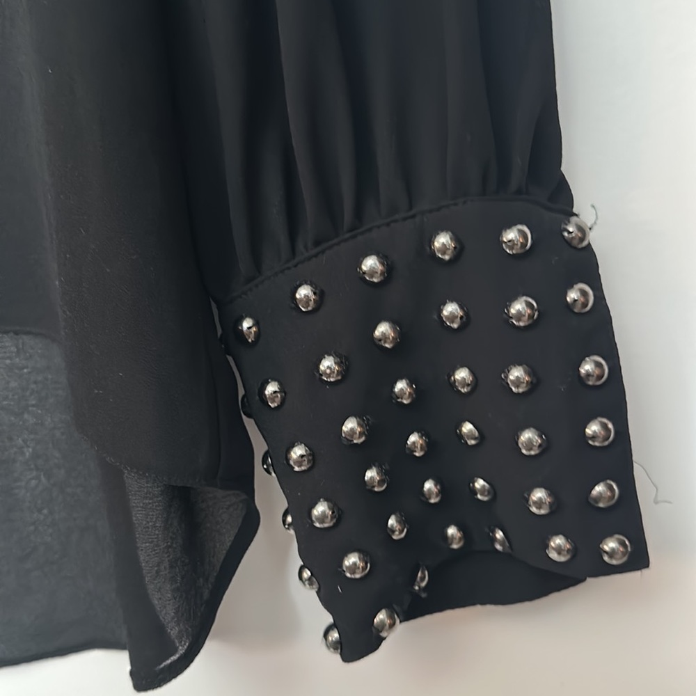 Double Zero Black Sheer Blouse - image 4